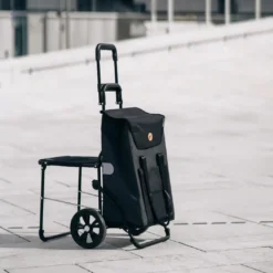 Andersen Komfort shopper trillebag med stol 49L, svart