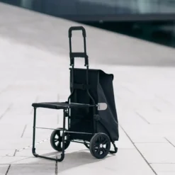 Andersen Komfort shopper trillebag med stol 49L, svart