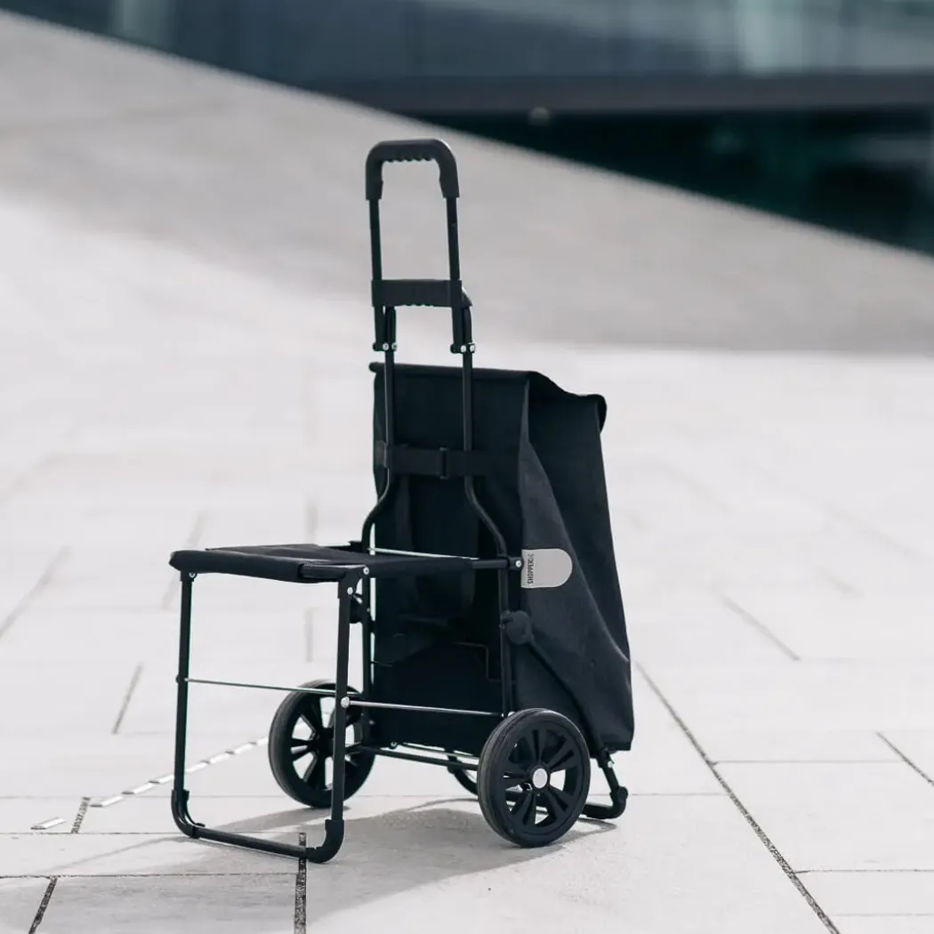 Andersen Komfort shopper trillebag med stol 49L, svart