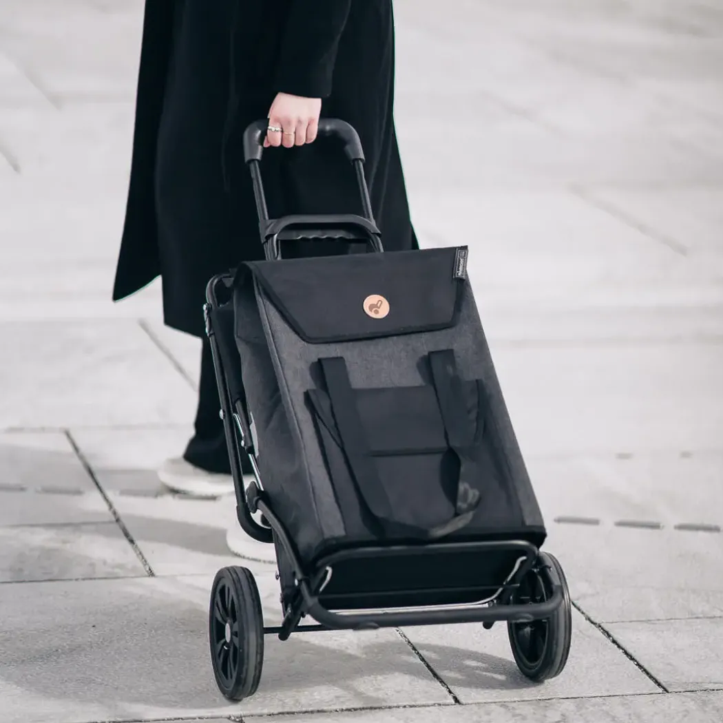 Andersen Komfort shopper trillebag med stol 49L, svart