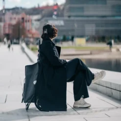 Andersen Komfort shopper trillebag med stol 49L, svart