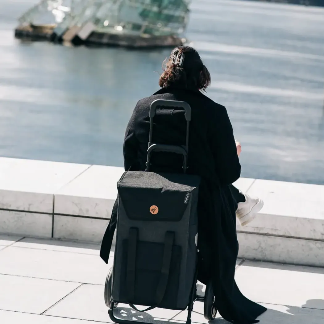 Andersen Komfort shopper trillebag med stol 49L, svart