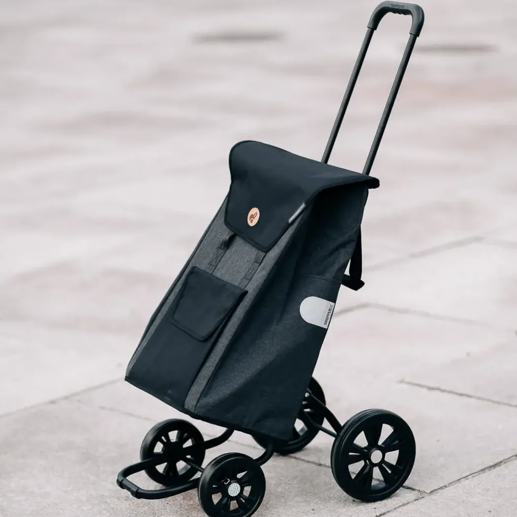 Andersen Quattro shopper trillebag med 4 hjul 49L, svart