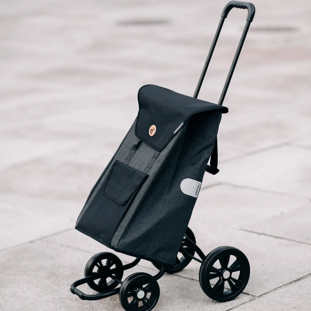 Andersen Quattro shopper trillebag med 4 hjul 49L, svart