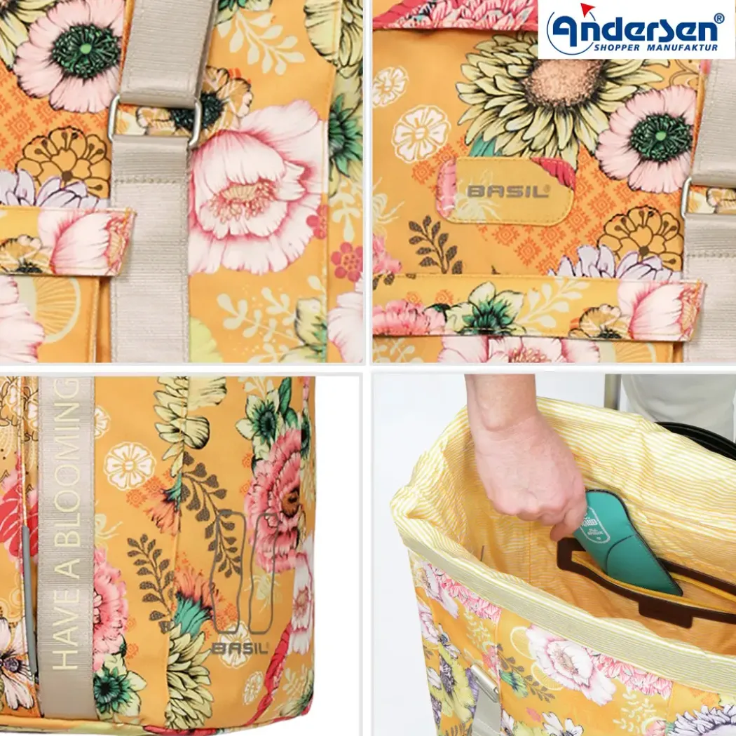 Andersen Royal Shopper Basil Bloom Trillebag, gul