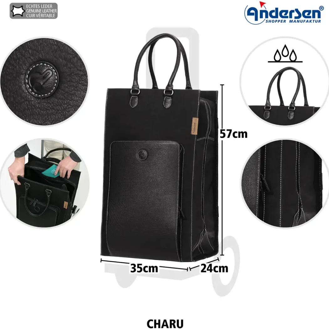 Andersen Royal Shopper Charu Trillebag 49L, svart