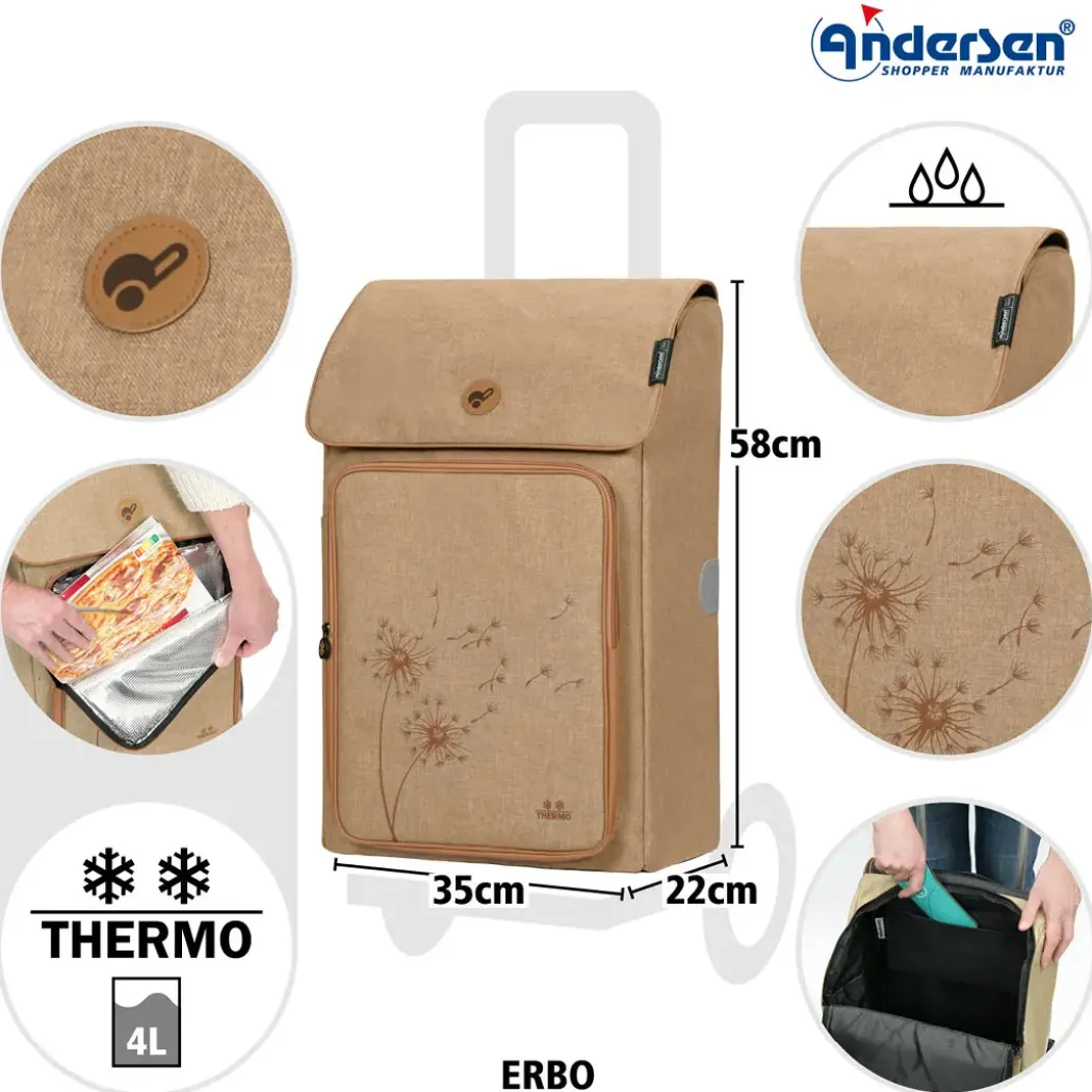 Andersen Royal Shopper Erbo Trillebag, beige
