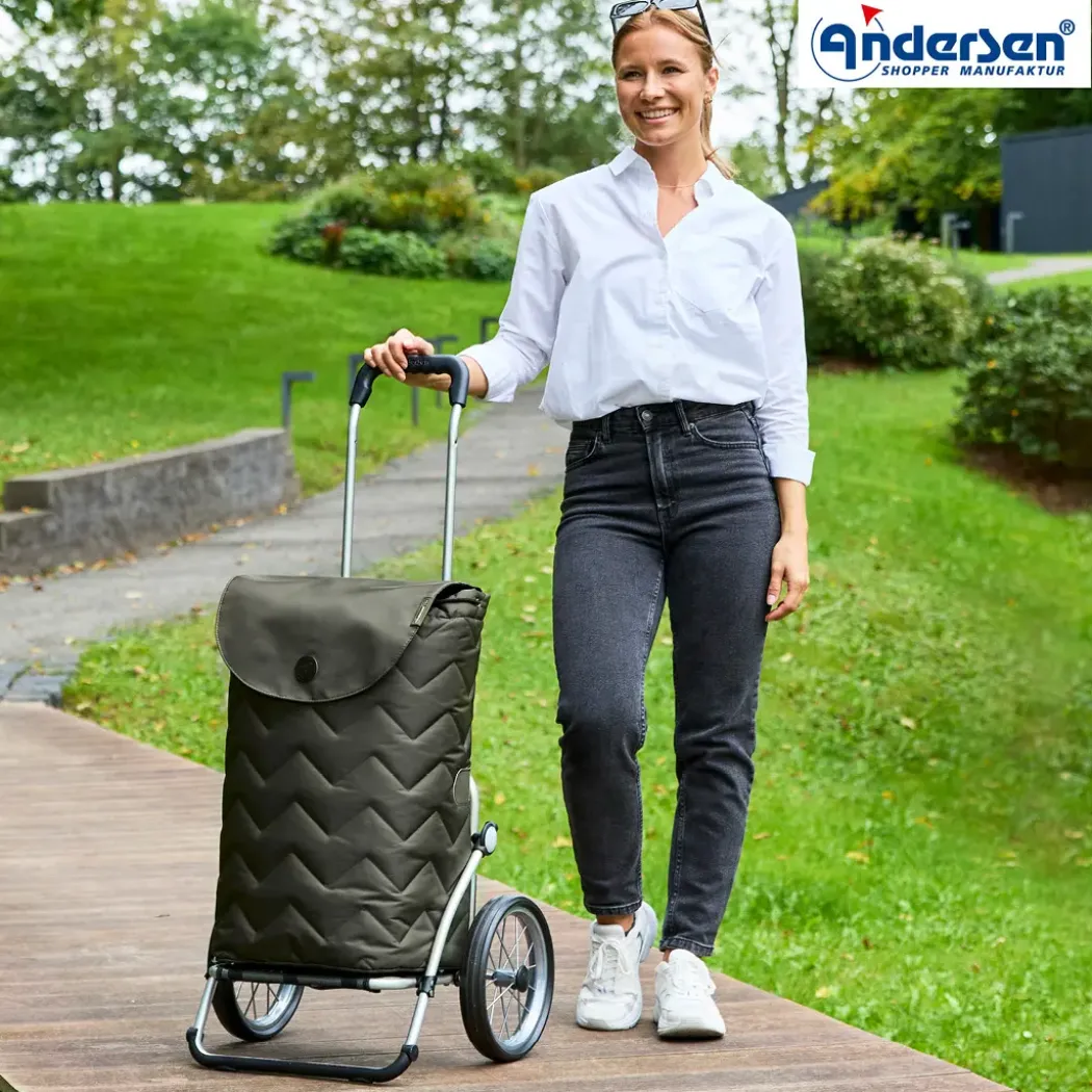 Andersen Royal Shopper Hilma Trillebag 45L, olivengrønn