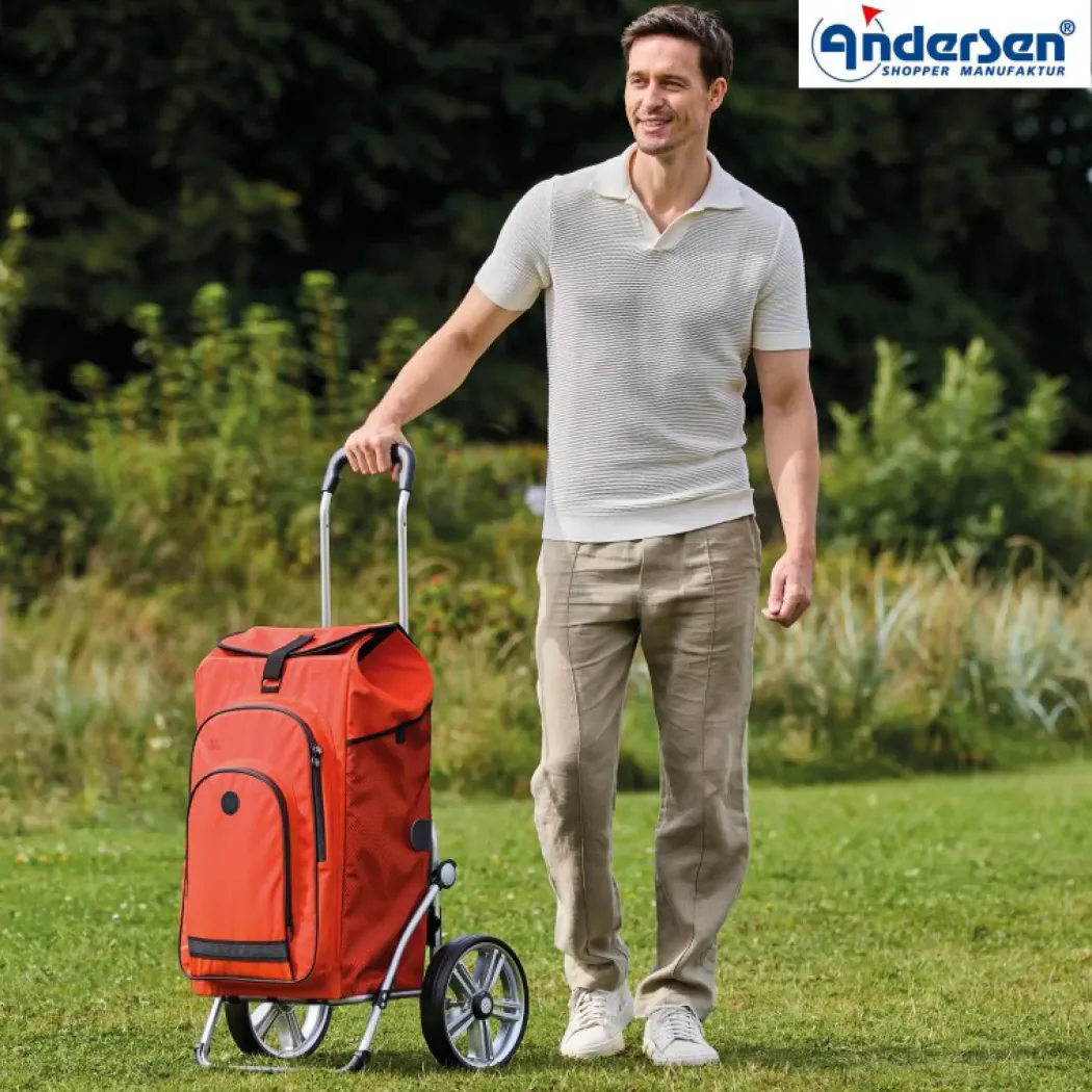 Andersen Royal Shopper Hydro 3.0 Trillebag 62L, oransje