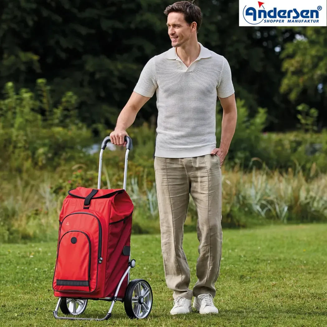 Andersen Royal Shopper Hydro 3.0 Trillebag 62L, rød