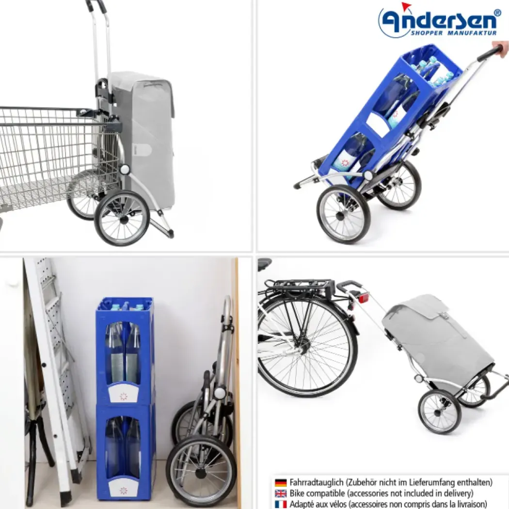 Andersen Royal Shopper Hydro 3.0 Trillebag 62L, rød