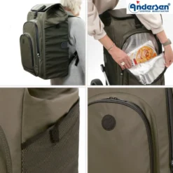 Andersen Royal Shopper Hydro 3.0 Trillebag 62L, oliven