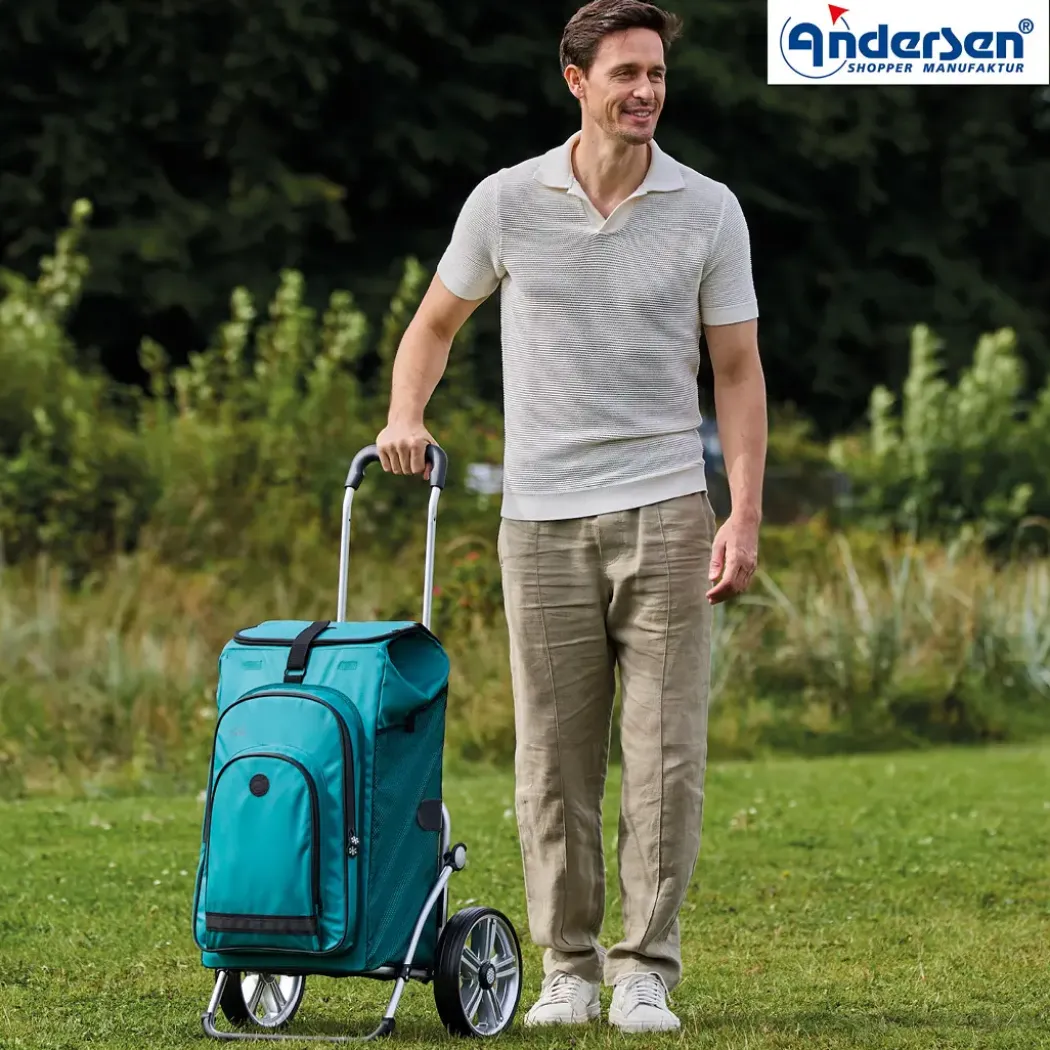 Andersen Royal Shopper Hydro 3.0 Trillebag 62L, turkis