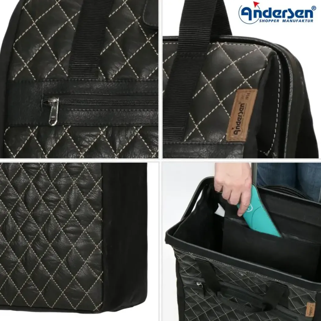Andersen Royal Shopper Inra Trillebag 44L, svart