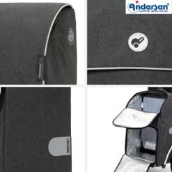 Andersen Royal Shopper Ipek Maxi Trillebag med kjølebag 40L, grå