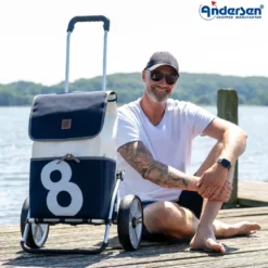 Andersen Royal Shopper 360° Mole Trillebag 41L, blå