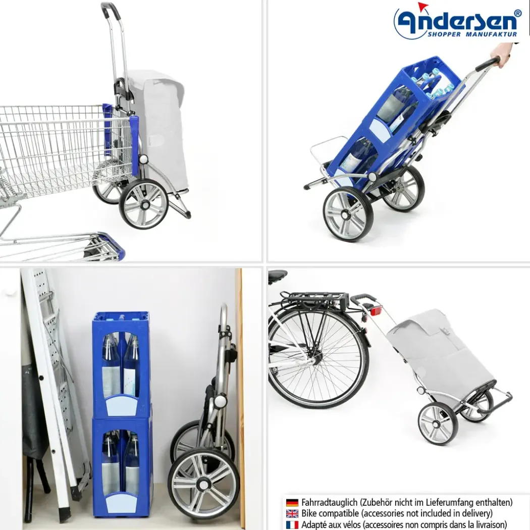 Andersen Royal Shopper 360° Mole Trillebag 41L, blå