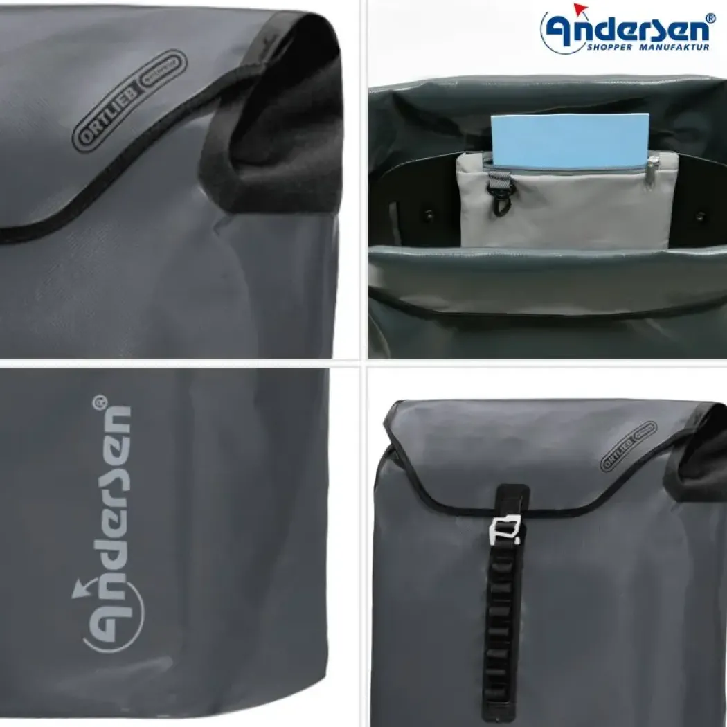 Andersen Royal Shopper Ortlieb Trillebag 49L, grå
