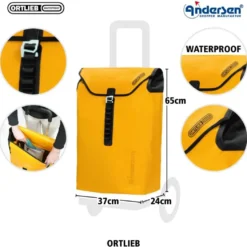 Andersen Royal Shopper Ortlieb Trillebag 49L, gul