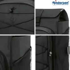 Andersen Royal Shopper Plus Fado 3.0 Trillebag 74L, svart