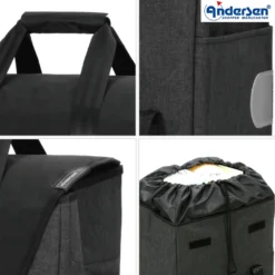 Andersen Royal Shopper Senta 2.0 Trillebag m/ store hjul 49L, svart