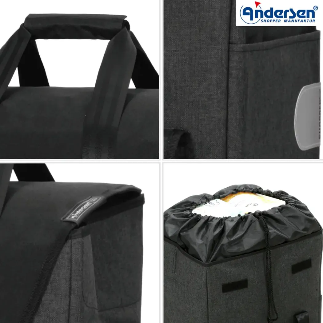 Andersen Royal Shopper Senta 2.0 ekstra bag 49L, svart