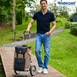 Andersen Royal Shopper Senta 2.0 Trillebag 49L, sand