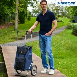 Andersen Royal Shopper Senta 2.0 Trillebag 49L, blå