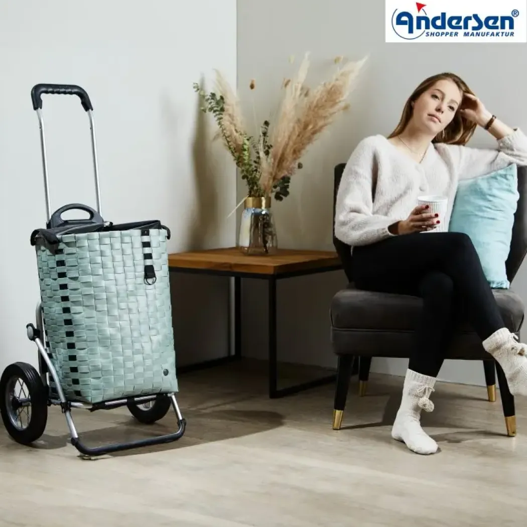 Andersen Royal Shopper Silja Trillebag 53L, grønn