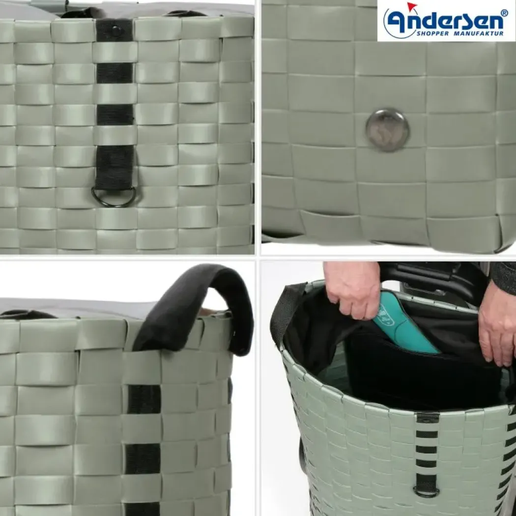 Andersen Royal Shopper Silja Trillebag 53L, grønn