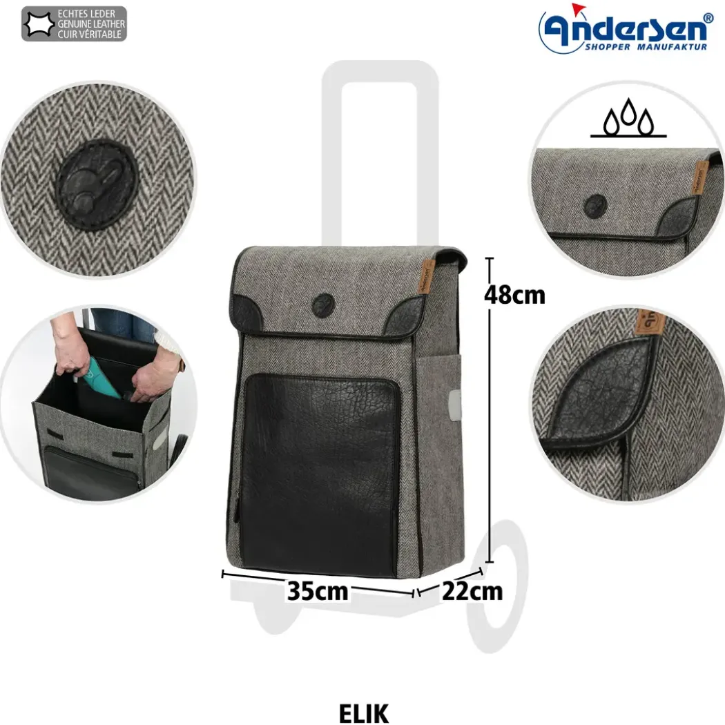 Andersen Scala Shopper Elik Trillebag 38L, grå