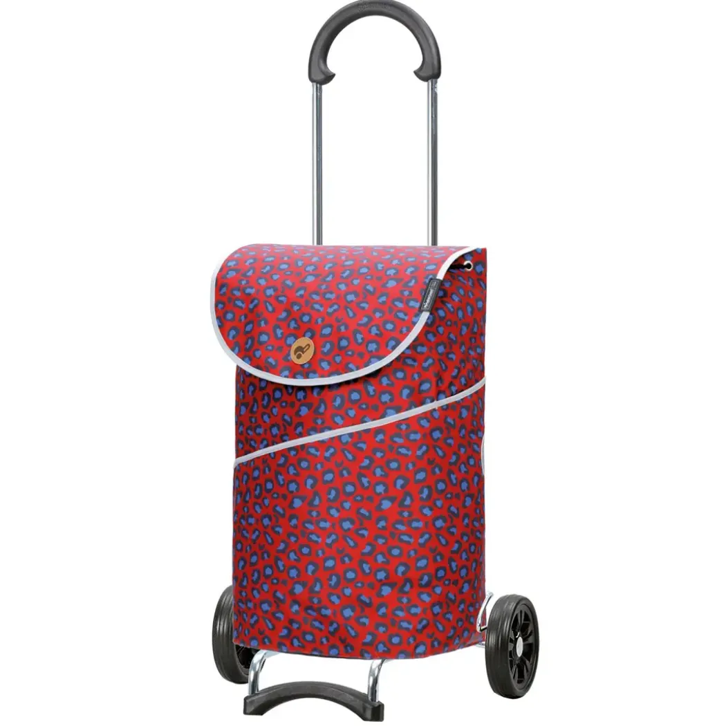 Andersen Scala Shopper MIX A25 Trillebag 46L, rød med leopardmønster – limited edition