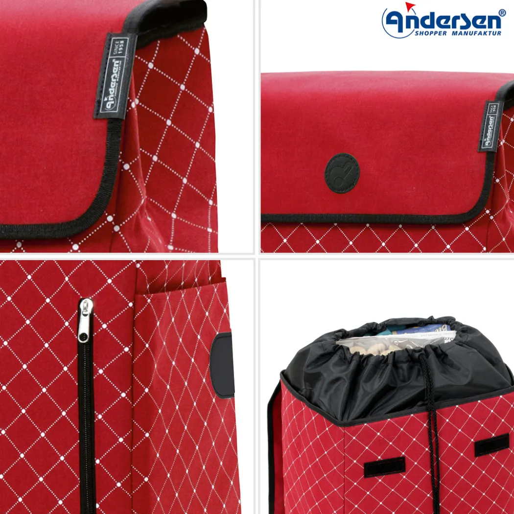 Andersen Scala Shopper Sofia Trillebag 43L, rød