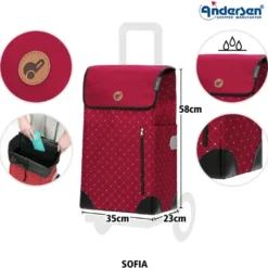 Andersen Sofia Ekstra bag 43L, rød