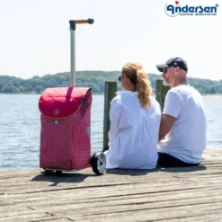 Andersen Unus Shopper Famke Trillebag 47L, rød