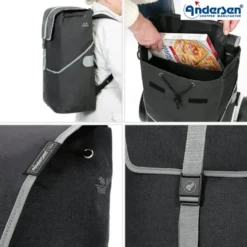 Andersen Unus Shopper Mikkel Trillebag 37L, svart
