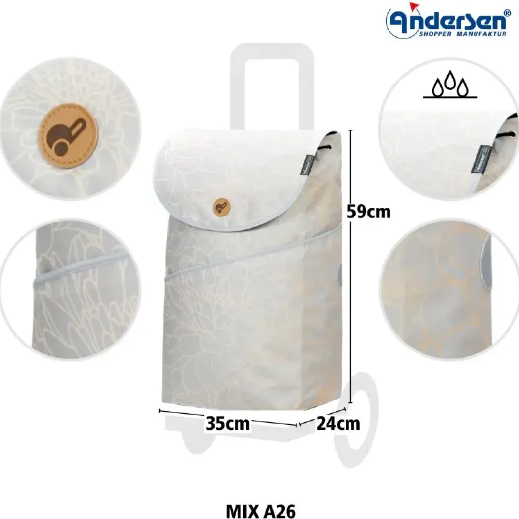 Andersen Unus Shopper Mix A26 Trillebag 46L