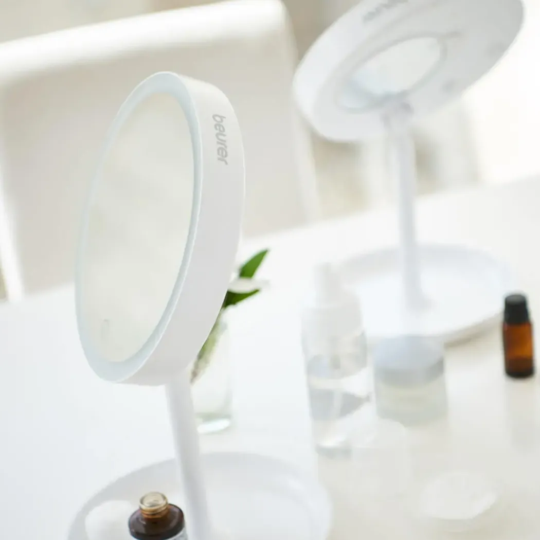 Beurer BS 45 Trådløst bordspeil med LED-lys, 17,5 cm