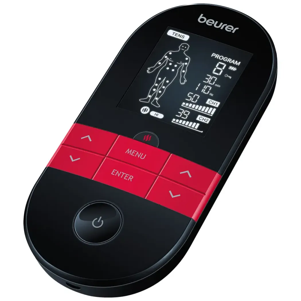Beurer EM 59 TENS/EMS Muskelstimulator med varme, oppladbar
