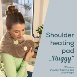 Beurer HK 165 Huggy trådløs nakke- og skuldervarmer, gråbrun