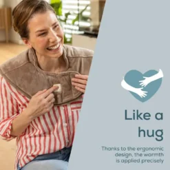 Beurer HK 165 Huggy trådløs nakke- og skuldervarmer, gråbrun