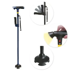 DR-HO’s Get Up & Go sammenleggbar stokk med lys og alarm