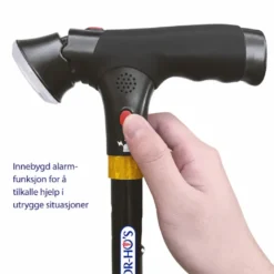 DR-HO’s Get Up & Go sammenleggbar stokk med lys og alarm