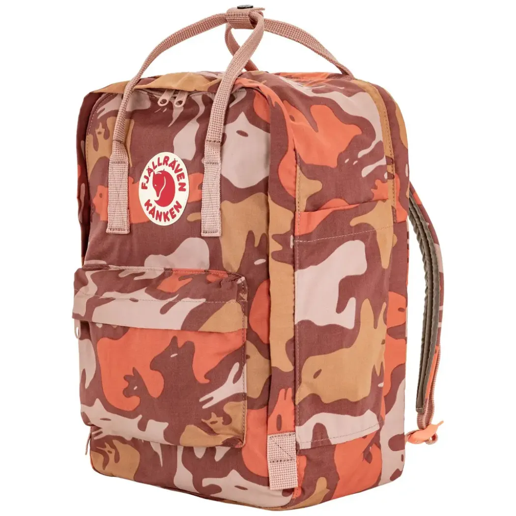 Fjällräven Kånken Graphics Laptop 15″ Ryggsekk Hidden Animals, rosa