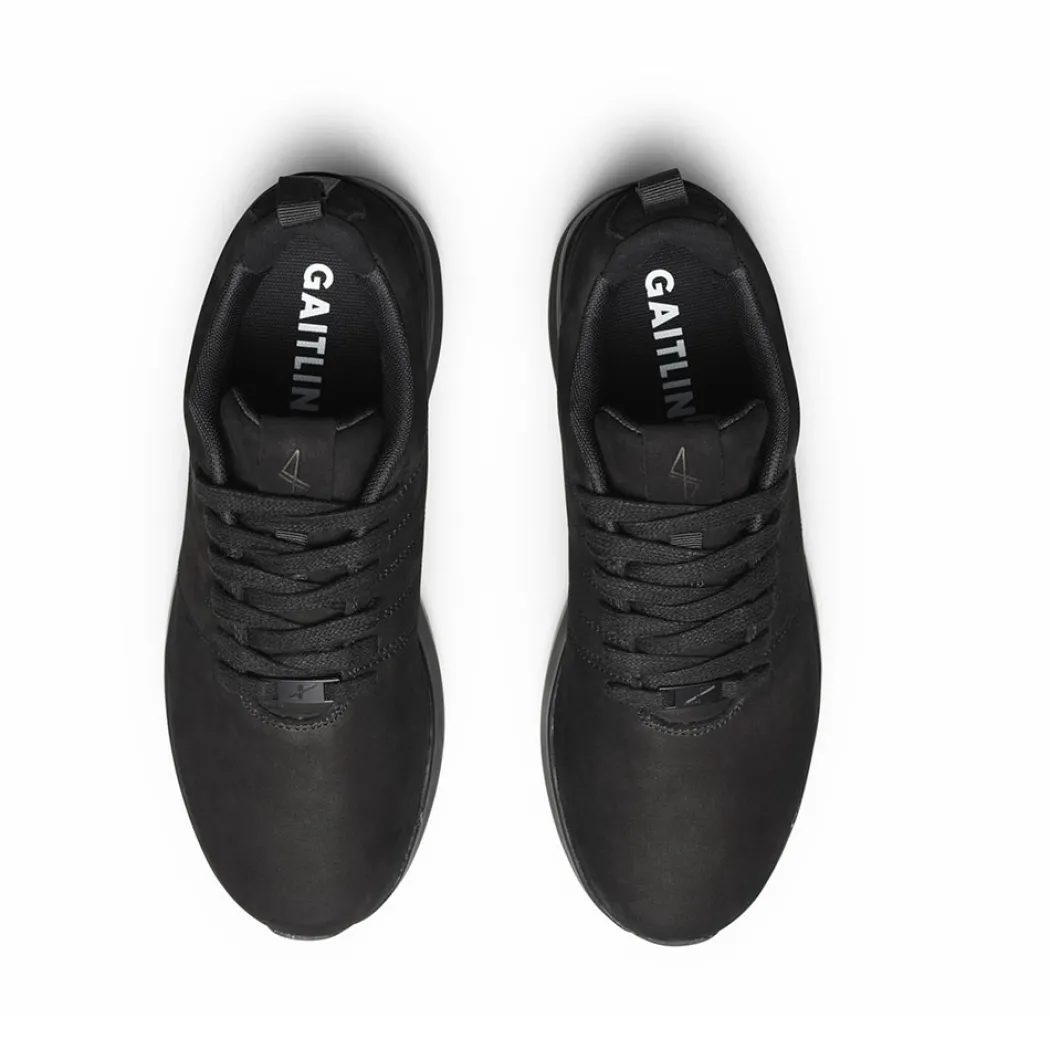 GaitLine Track Leather – Black/Black/Black, Fritidssko, Dame / Herre