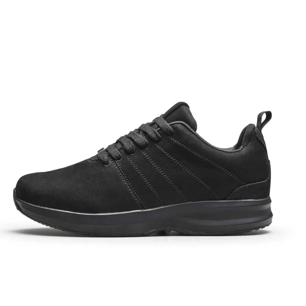 GaitLine Track Leather – Black/Black/Black, Fritidssko, Dame / Herre
