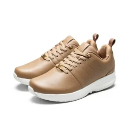 GaitLine Track Leather – Deep Tan/White/Gold Fritidssko, Dame