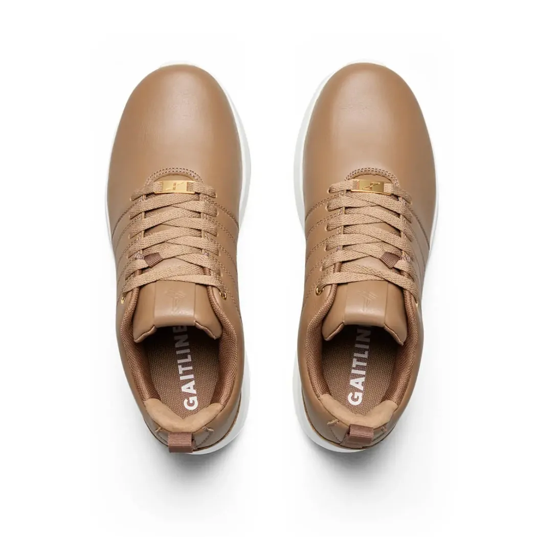 GaitLine Track Leather – Deep Tan/White/Gold Fritidssko, Dame