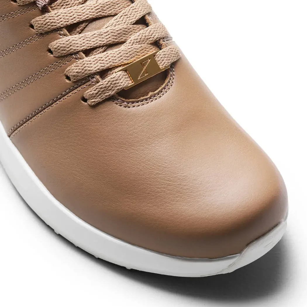 GaitLine Track Leather – Deep Tan/White/Gold Fritidssko, Dame