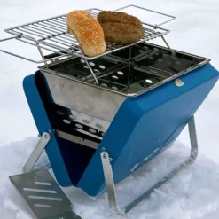 HomeLine Buddy kullgrill i koffertformat, grønn